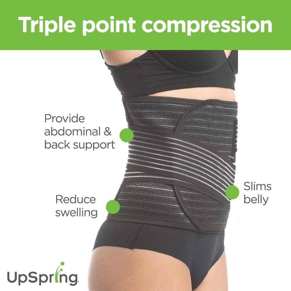 Shrinkx Belly Bamboo Wrap, Triple-Point Compression, Black