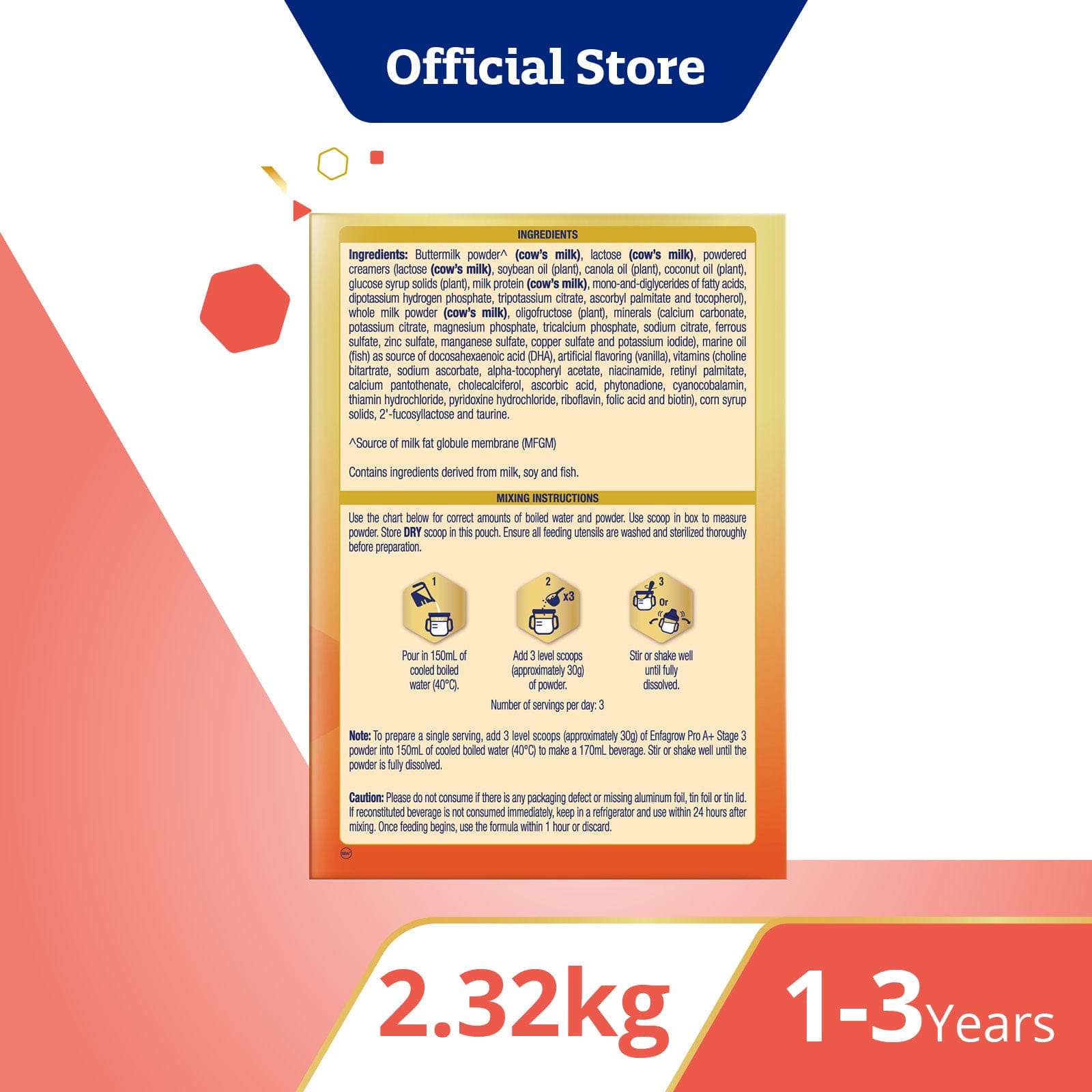 Single Box New Value Pack : Enfagrow Pro A+ Stage 3, Original,  2.32kg
