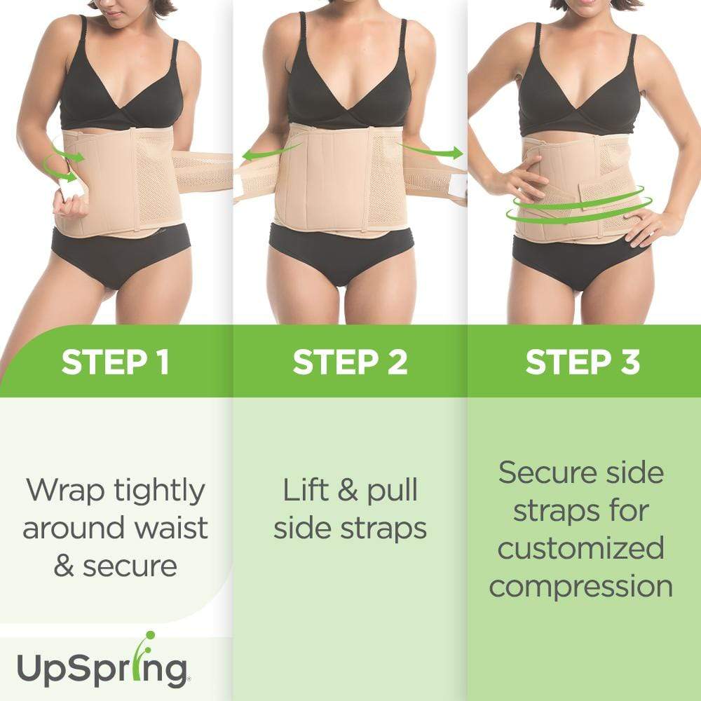 Shrinkx Belly Latex-Free Wrap, Ultra Slimming Triple-Point Compression, Nude