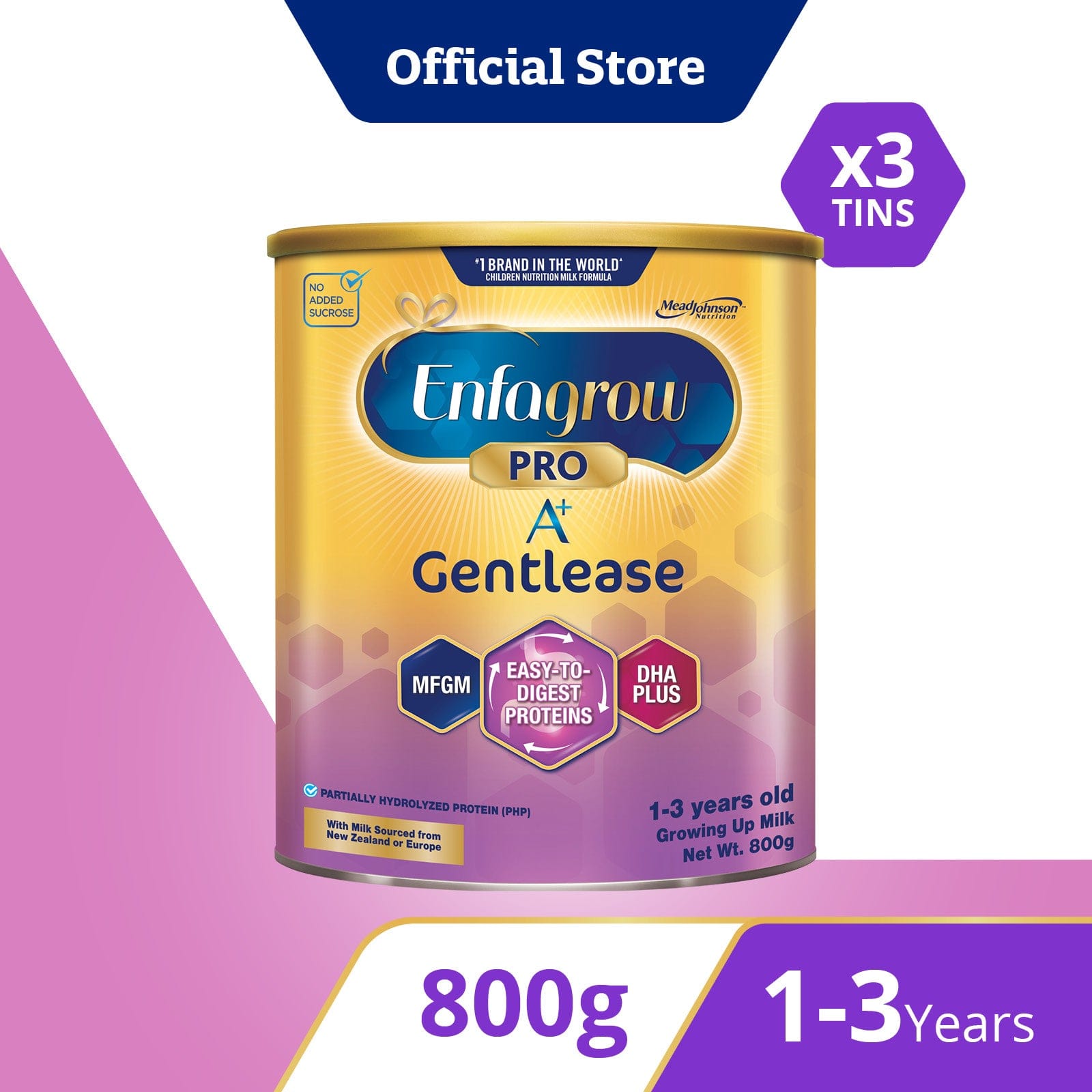 Enfaglow Enfagrow A+ Gentlease Stage 3 - Easy-to-Digest Formula - 1-3 years old ...